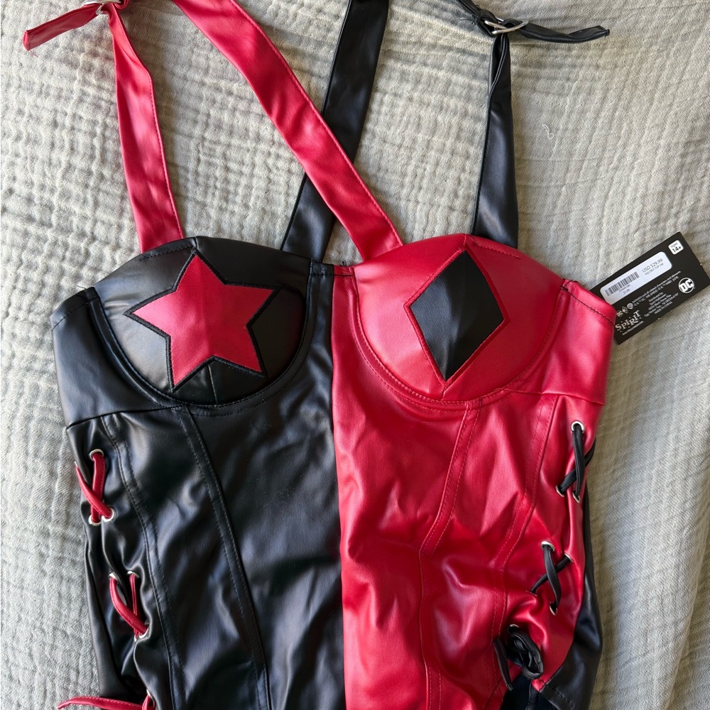 Harley Quinn Halloween corset top